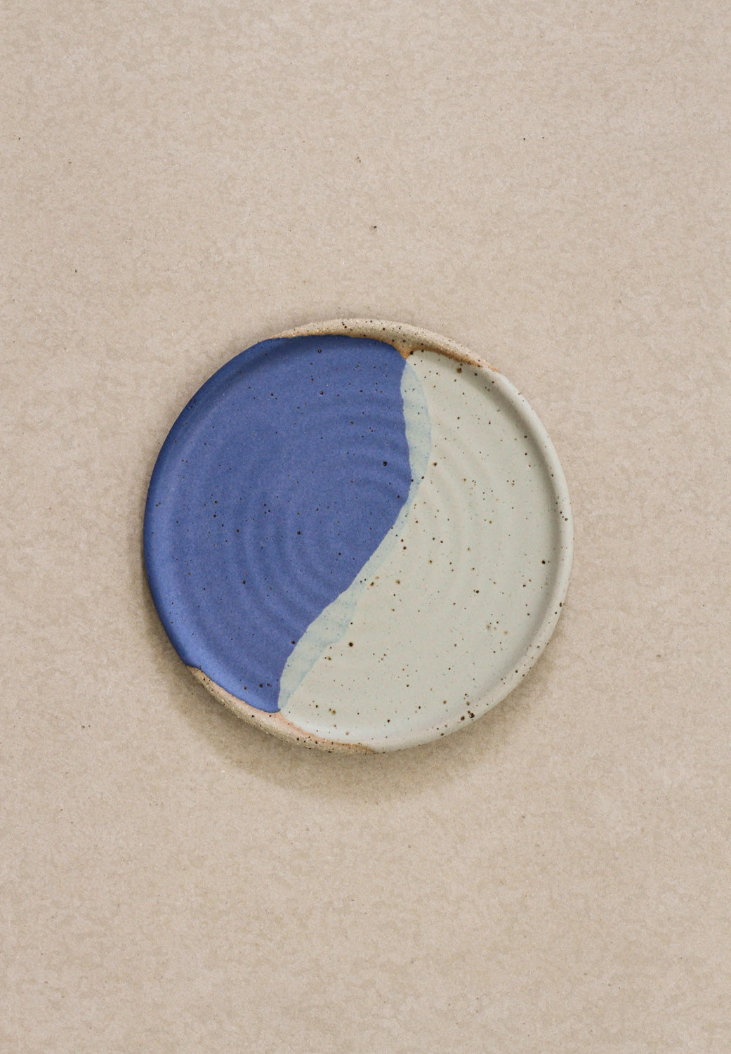 Snack plate - sage & cobalt