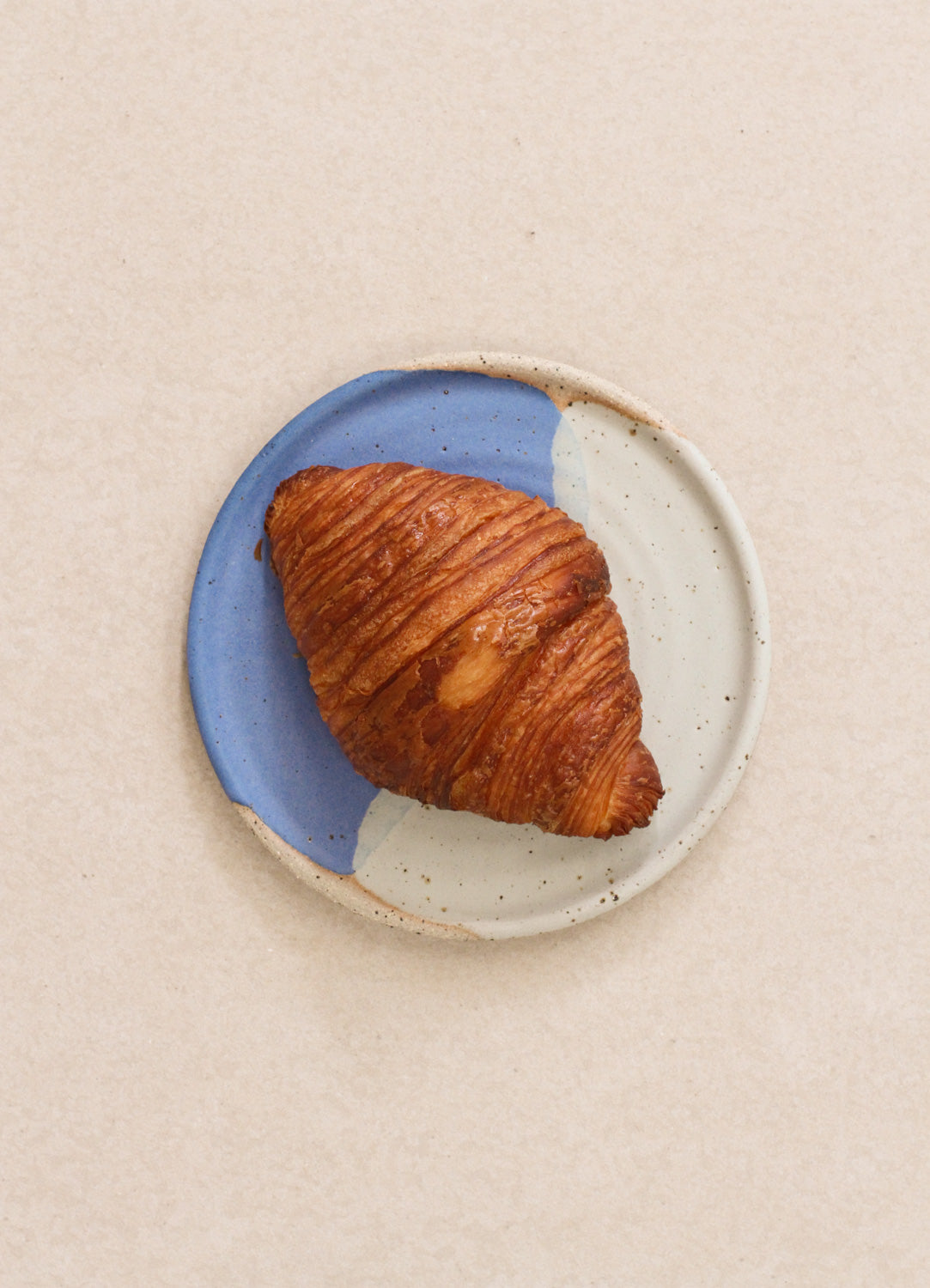 Snack plate - sage & cobalt